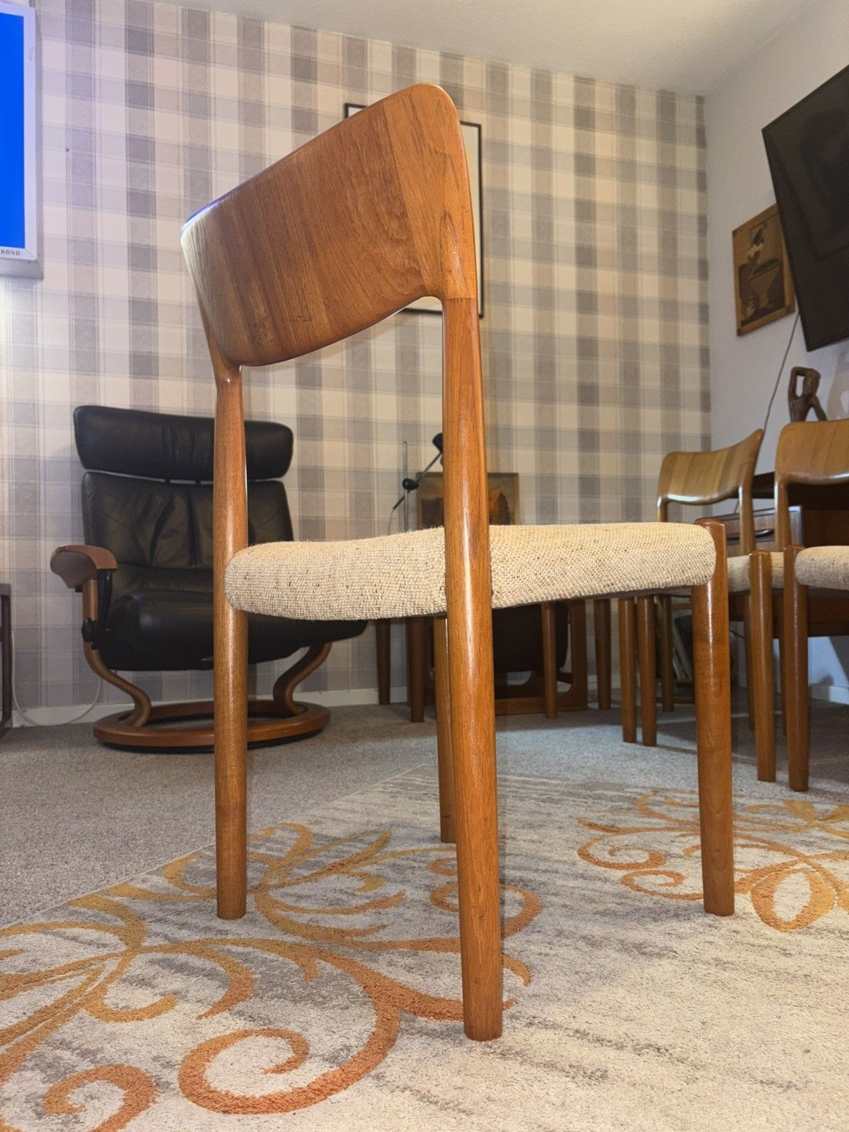 photo buy Mcm Danish Set Of 6 Boltinge Stolefabrik Teak Dining Chairs G Plan Era Retro