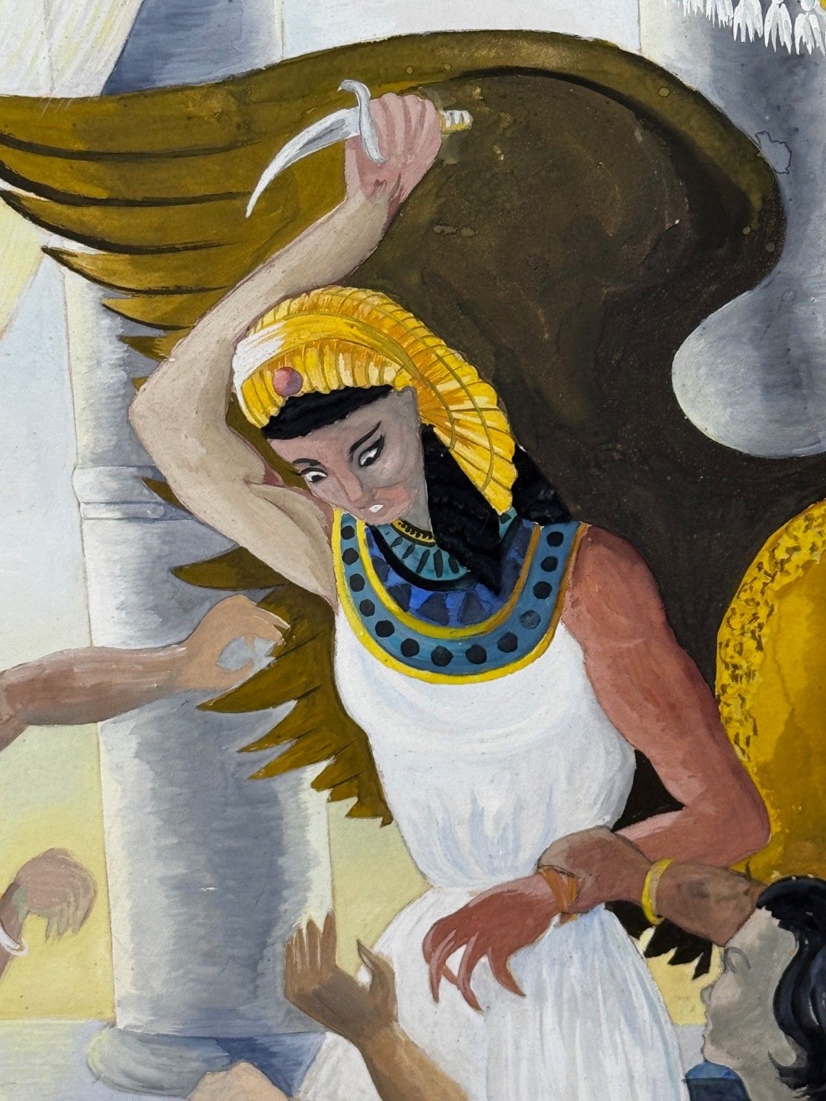 photo vinterior Surrealism Painting Death Of Cleopatra By Wenda Jerrum C1960 Egyptian Mythology