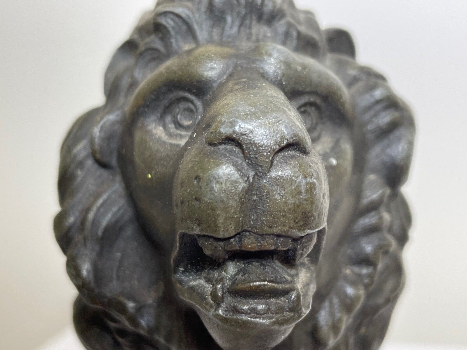 photo buy 19th Century Bronze Small Model Lion Sculpture