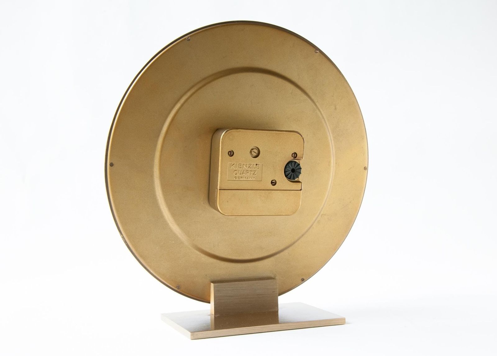 Kienzle Exclusiv Berlin Desk Clock   Modernism Mid Century Table Atomic Brass Germany Mantel Architecture photo vintage
