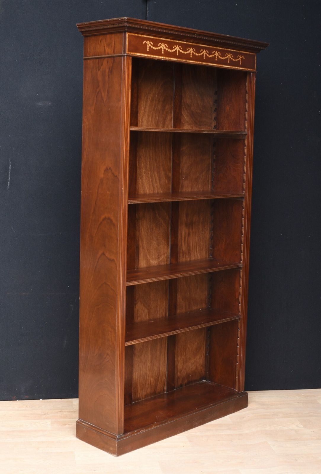 Pair Mahogany Open Front Bookcase   Regency Sheraton Bookcase Bespoke photo for sale