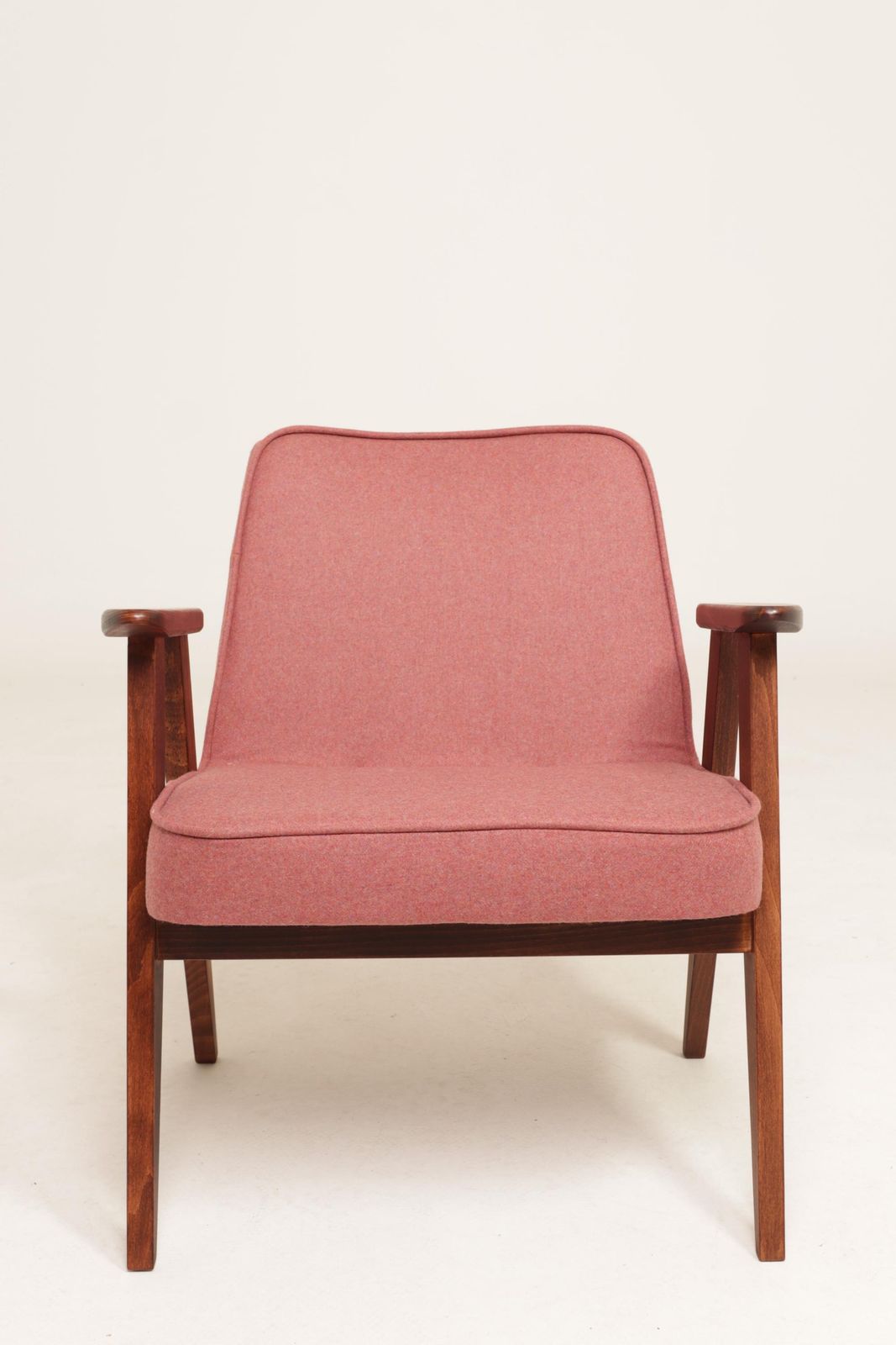 photo vintage Lounge Chair Retro Style Indian Pink Wool Upholstery Refurbished