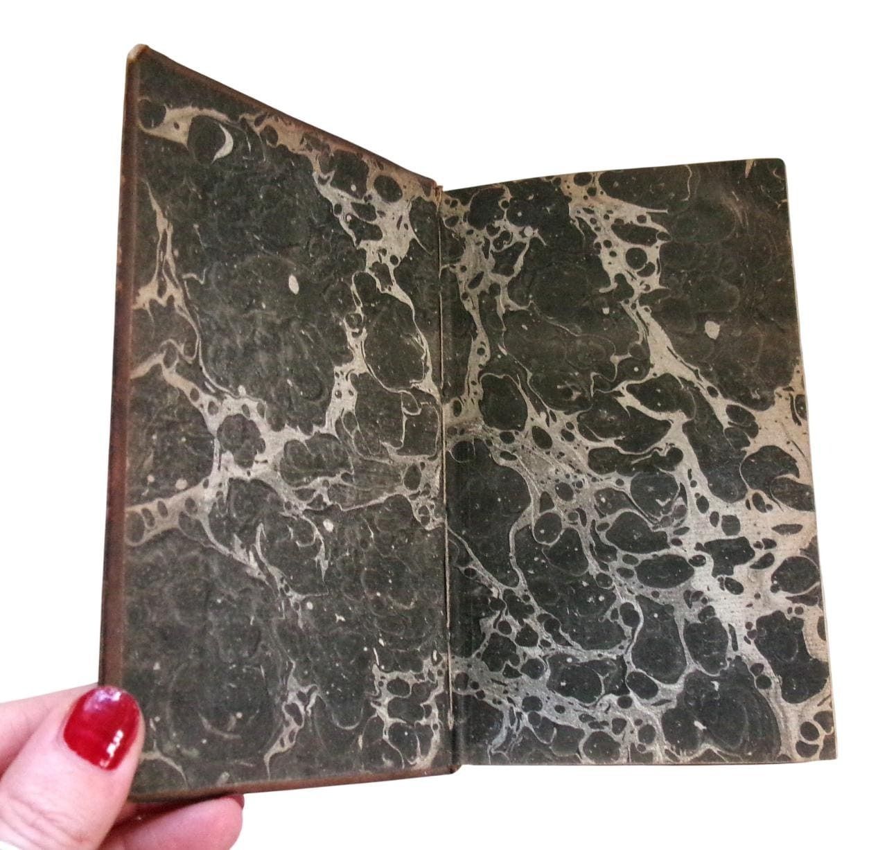 Home Decor 1804 French Religious Books: The Soul Raised To God, Barthélemy Baudrand, Georgian Leather Books photo