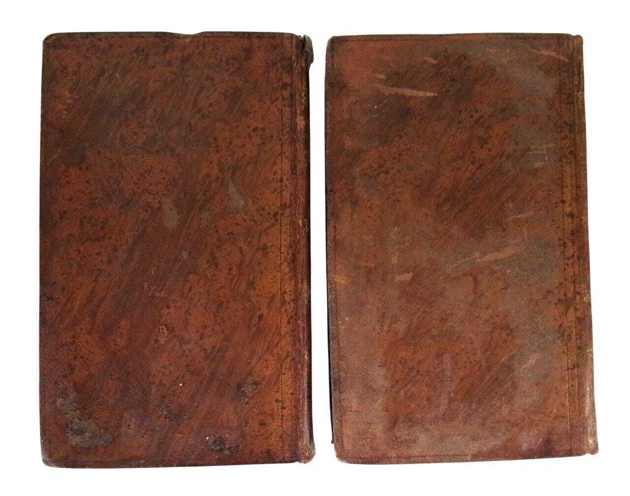 photo vinterior 1804 French Religious Books: The Soul Raised To God, Barthélemy Baudrand, Georgian Leather Books