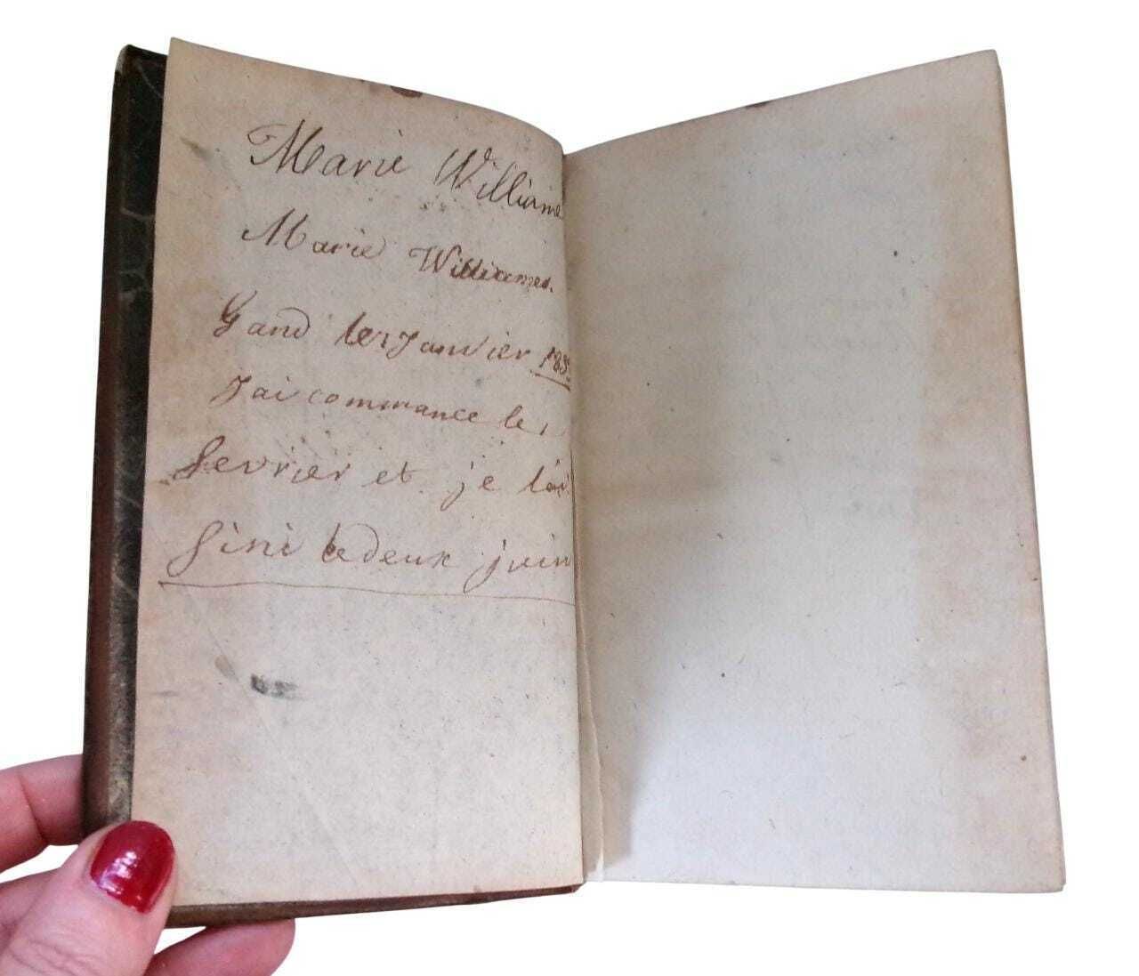 photo buy 1804 French Religious Books: The Soul Raised To God, Barthélemy Baudrand, Georgian Leather Books