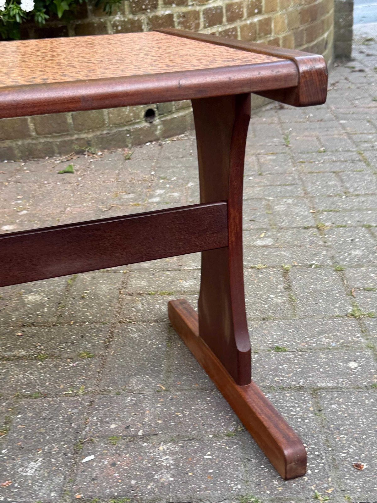Vintage Mid Century Hammered Copper Top Side Table Retro Occasional Table, G Plan Style S photo for sale