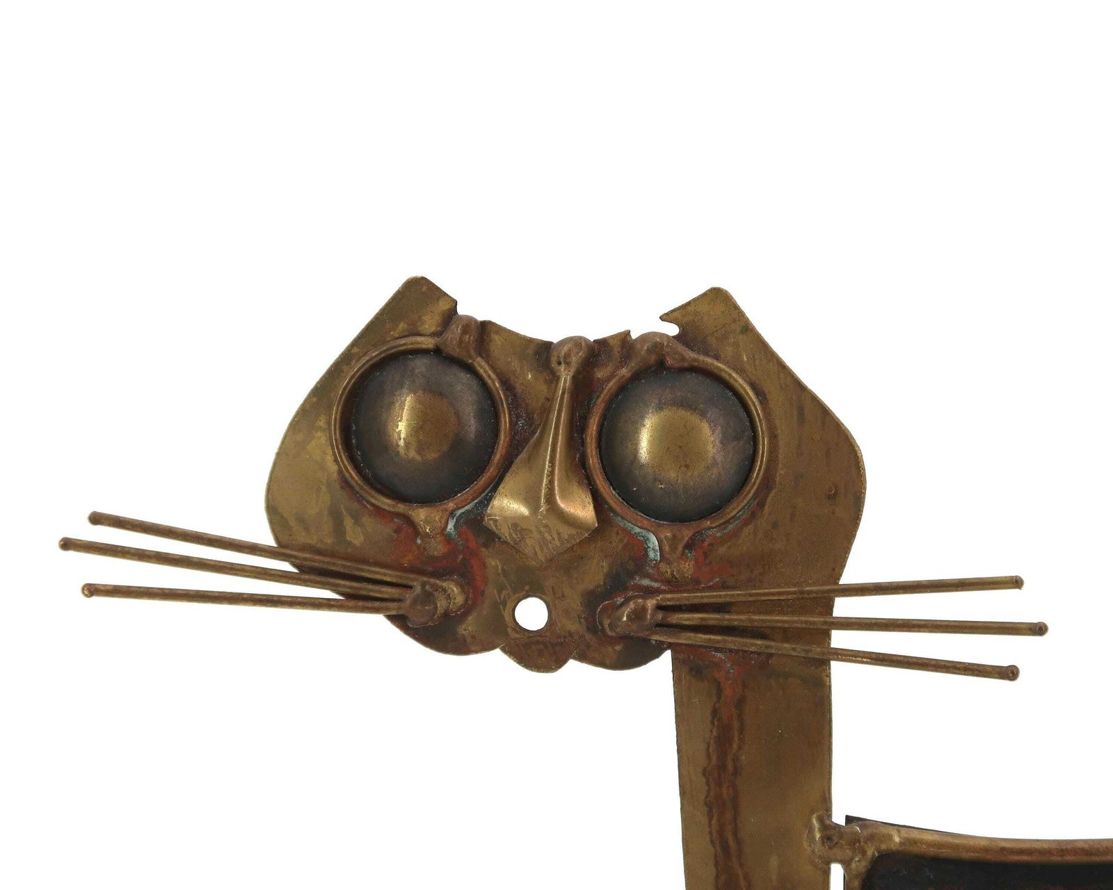 Brass And Copper Cat Sculpture By Jarc, 1950s / Brutalist Art, Home Decor, C Jere Style, Modernist, Modernism photo furniture