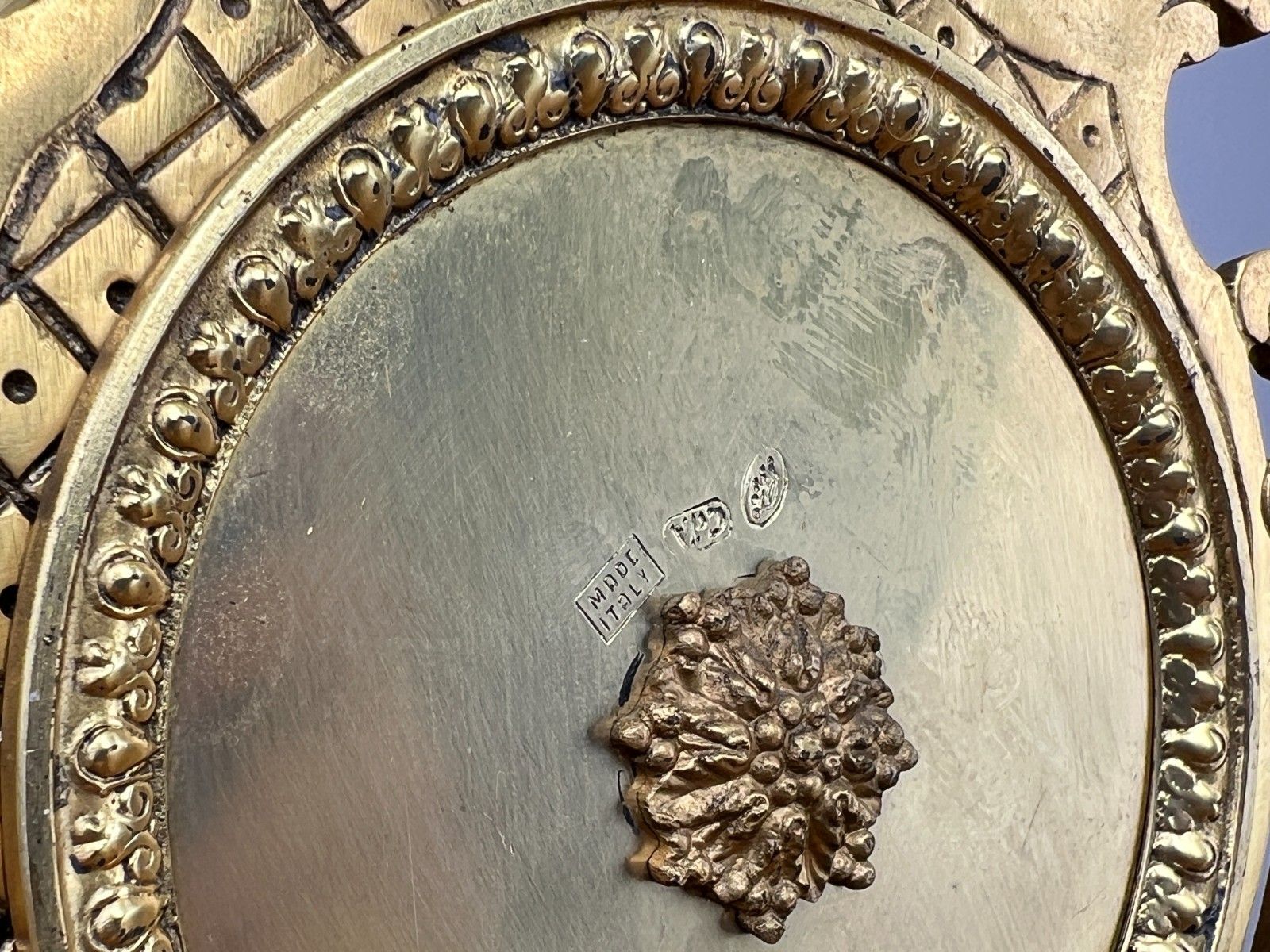 Home Decor Clock Vintage Brass Rococo Mantel Clock Ornate Decorative Design Lot 6037 photo