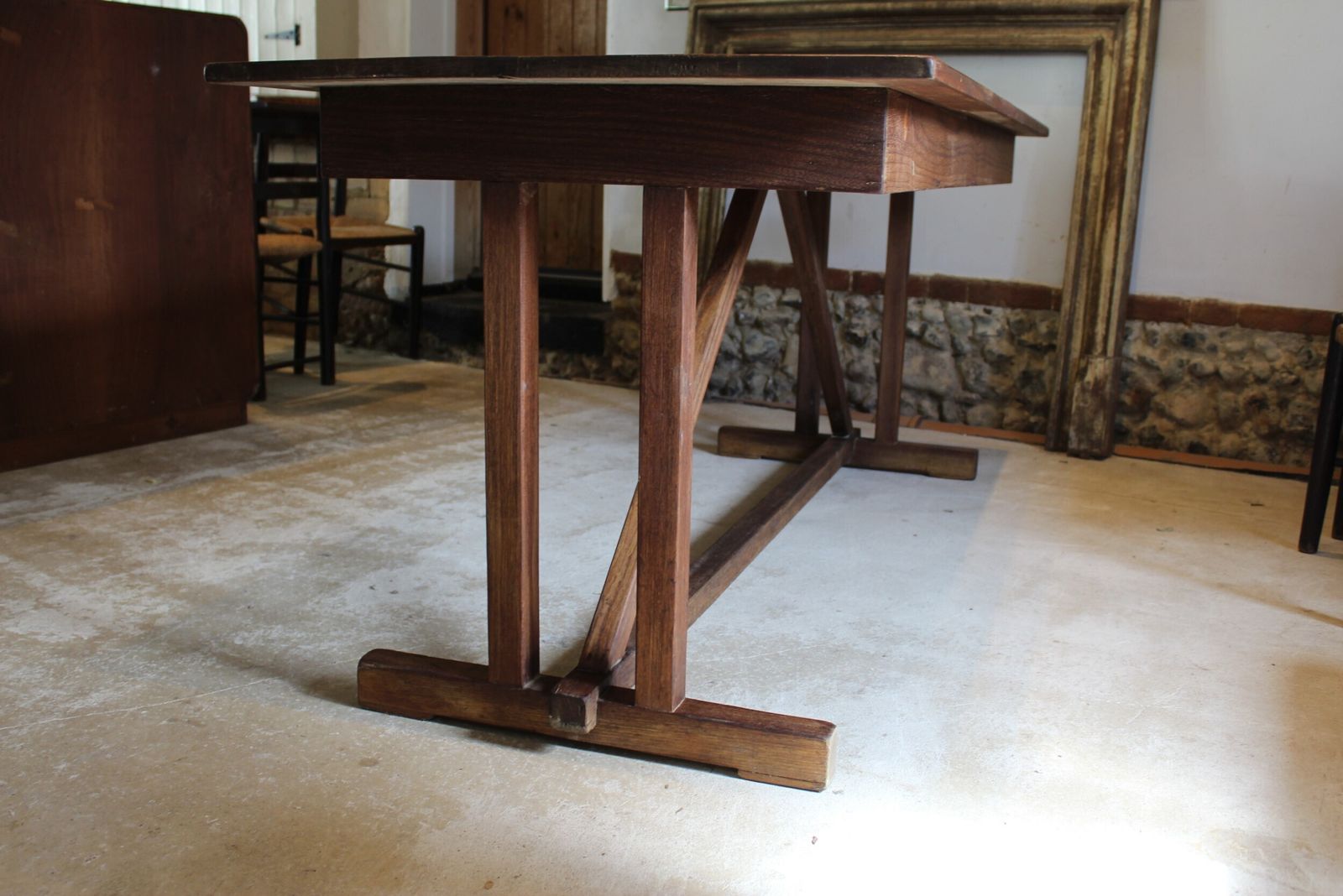 Table Refectory Arts And Crafts Teak The Music House Norwich C1930 photo vinterior