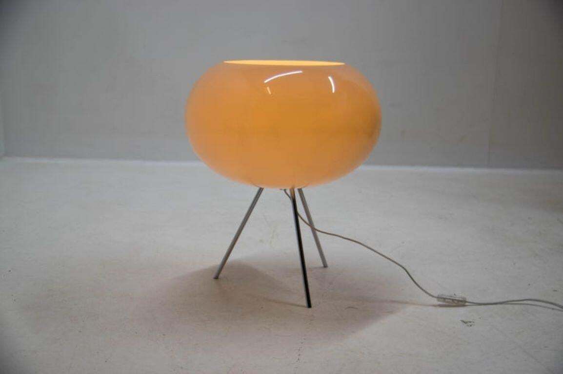 Modern Italian Glass And Steel Floor Lamp By Fontana Arte, 2010s photo vinterior