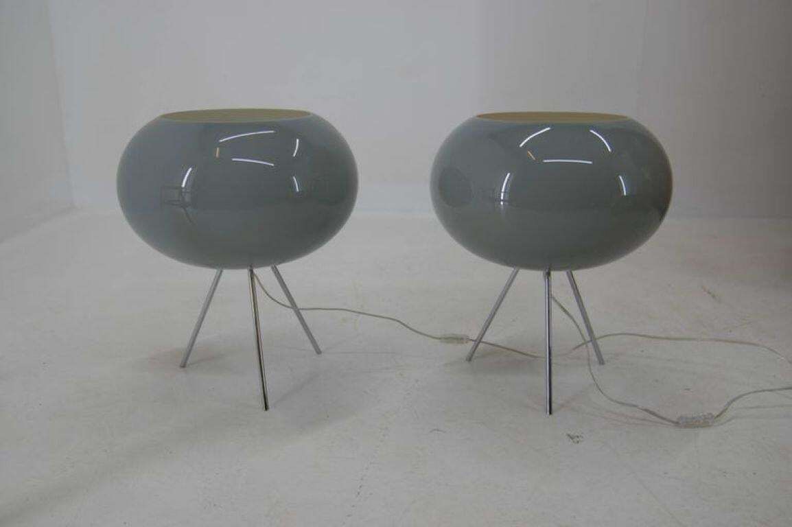photo furniture Modern Italian Glass And Steel Floor Lamp By Fontana Arte, 2010s