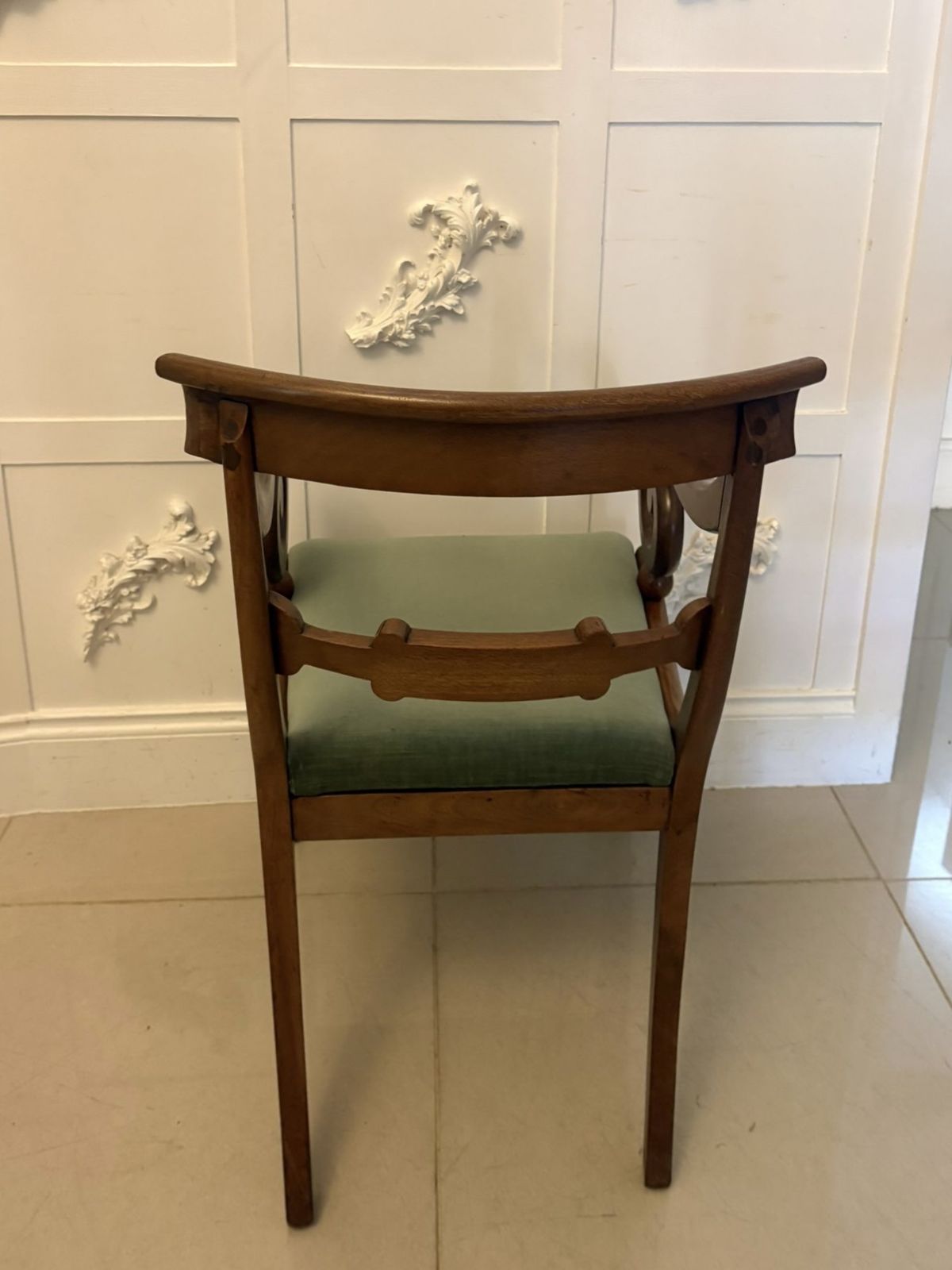 Antique 19th Century Mahogany Set Of 8 Dining Chairs With Scroll Arm Carvers photo for sale