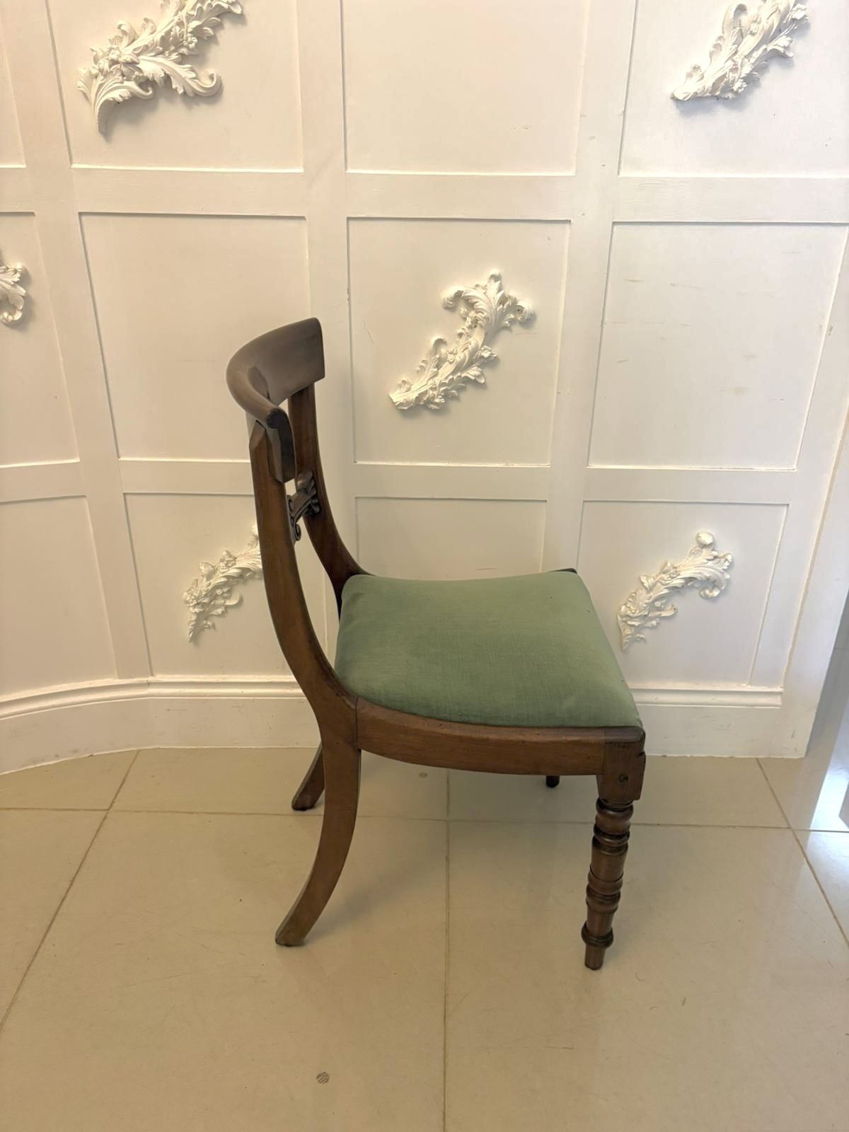 Antique 19th Century Mahogany Set Of 8 Dining Chairs With Scroll Arm Carvers photo vintage