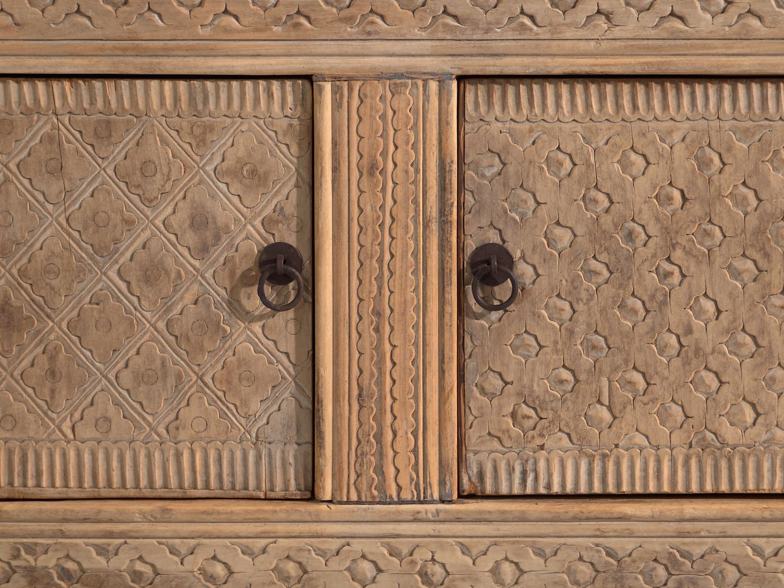 3204.0 Antique Carved Low Sideboard In Pine Wood  China Circa 1900 photo