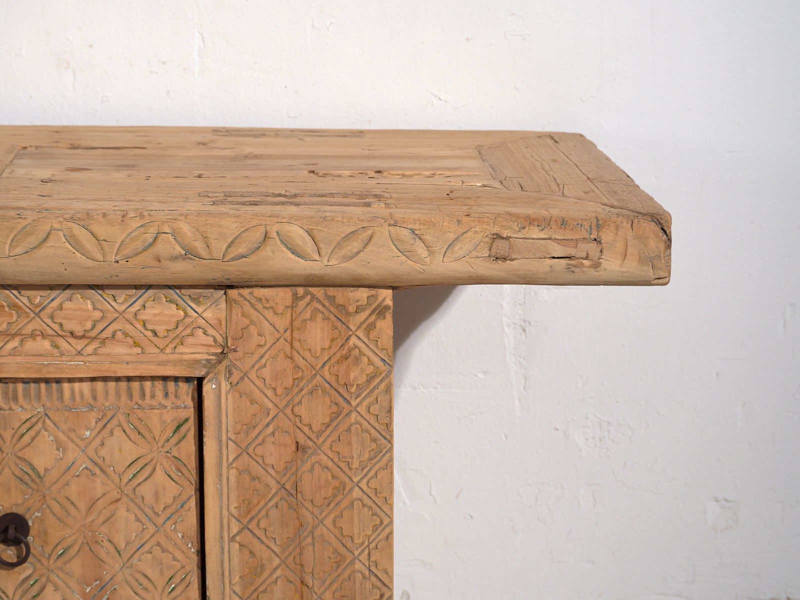 Antique Carved Low Sideboard In Pine Wood  China  Circa 1900 photo 3234.0