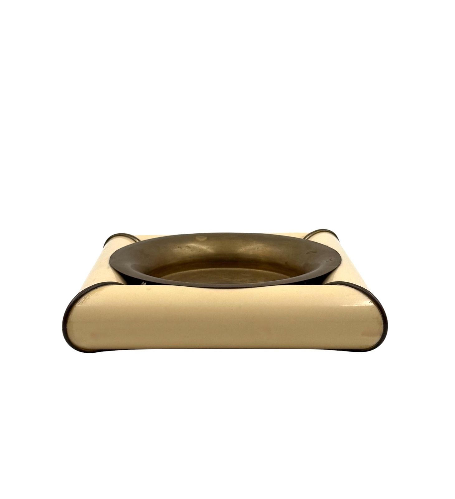 Tommaso Barbi, Mid Century Brass Ashtray, Italy 1970 photo 500.0