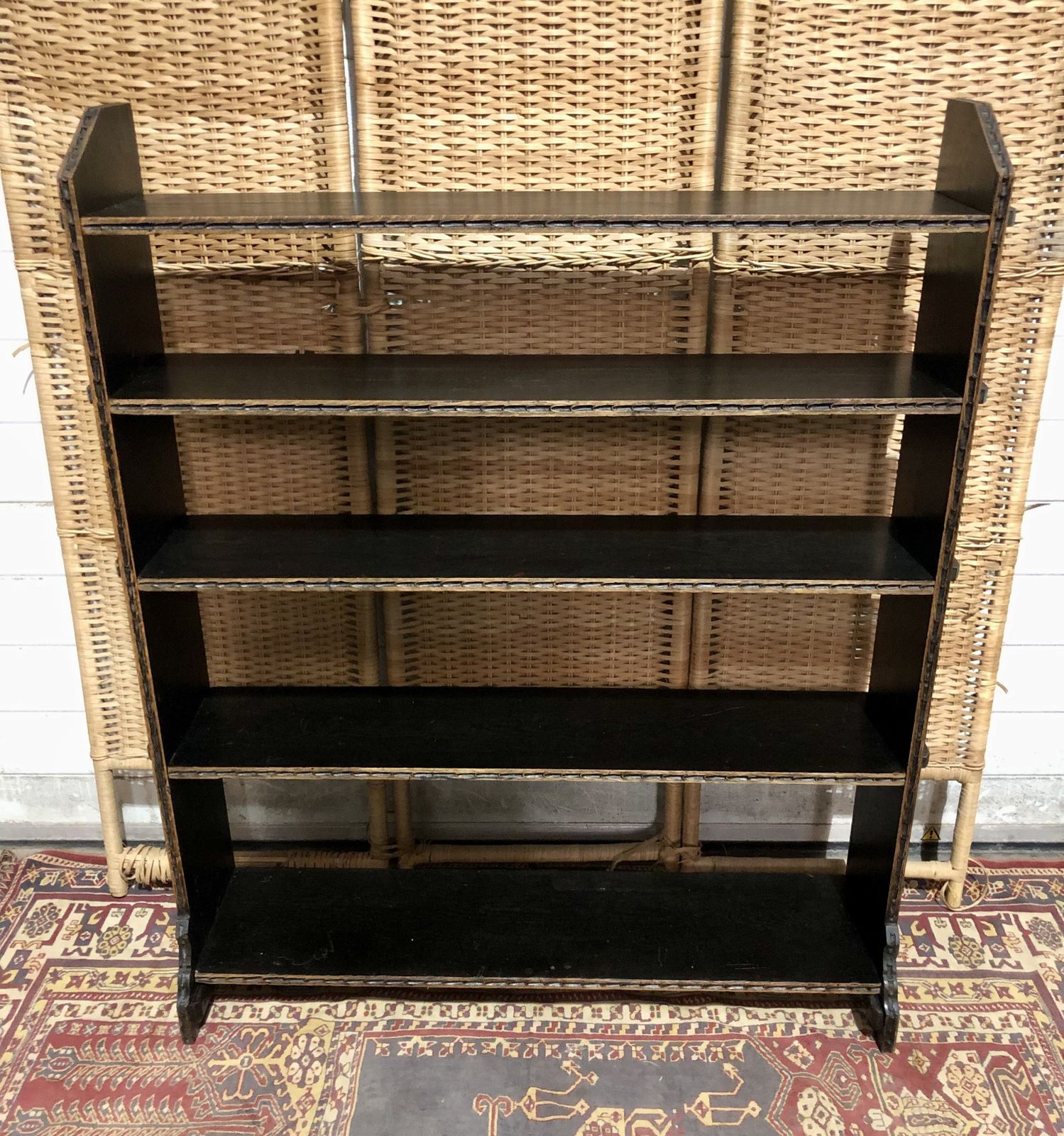 Handsome Antique Carved Oak Bookcase/Bookshelves photo vinterior