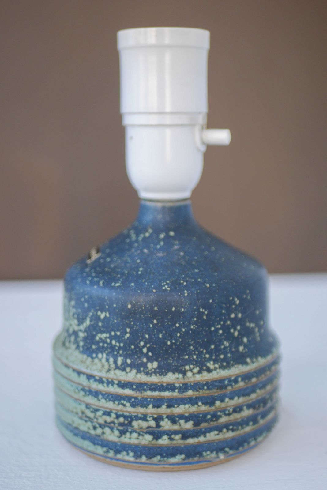 photo for sale Mid Century Modern Swedish Pottery Table Lamp By Rolf Palm For Hoganas Keramik, 1960