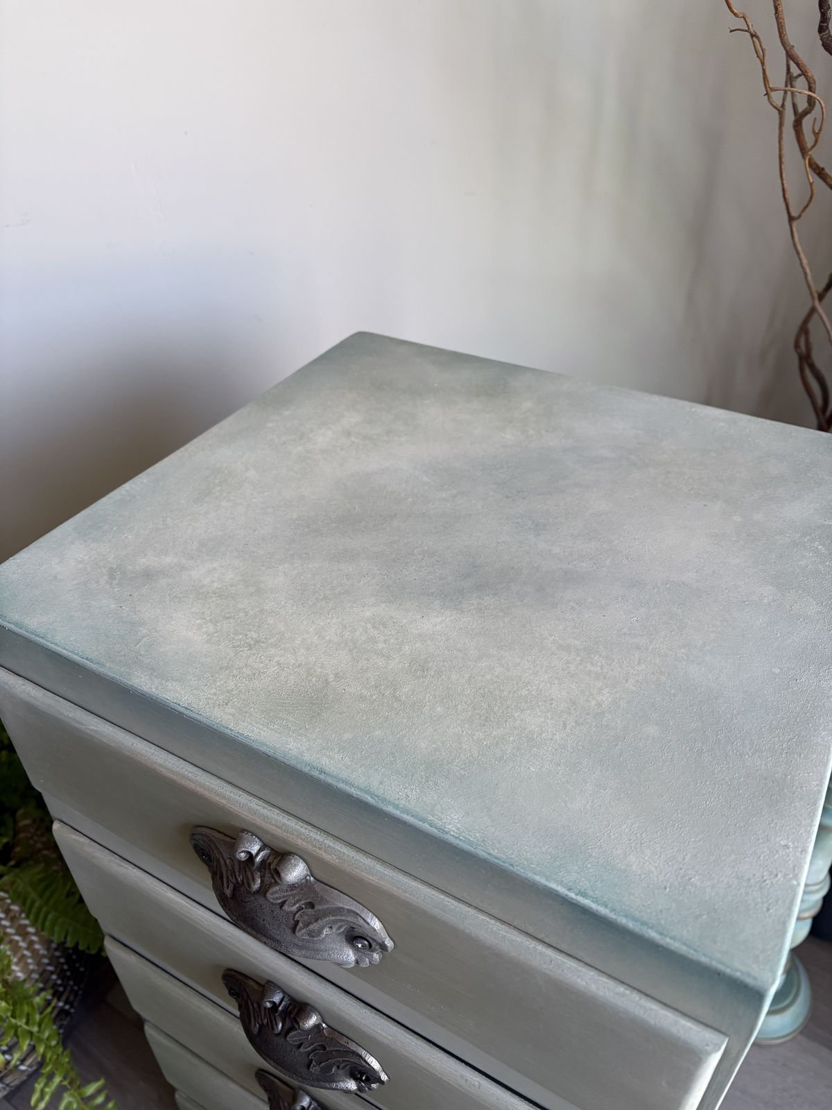 Bedside Drawers, Sage Green photo vinterior
