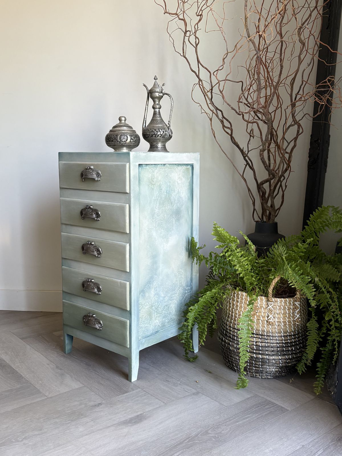 photo furniture Bedside Drawers, Sage Green