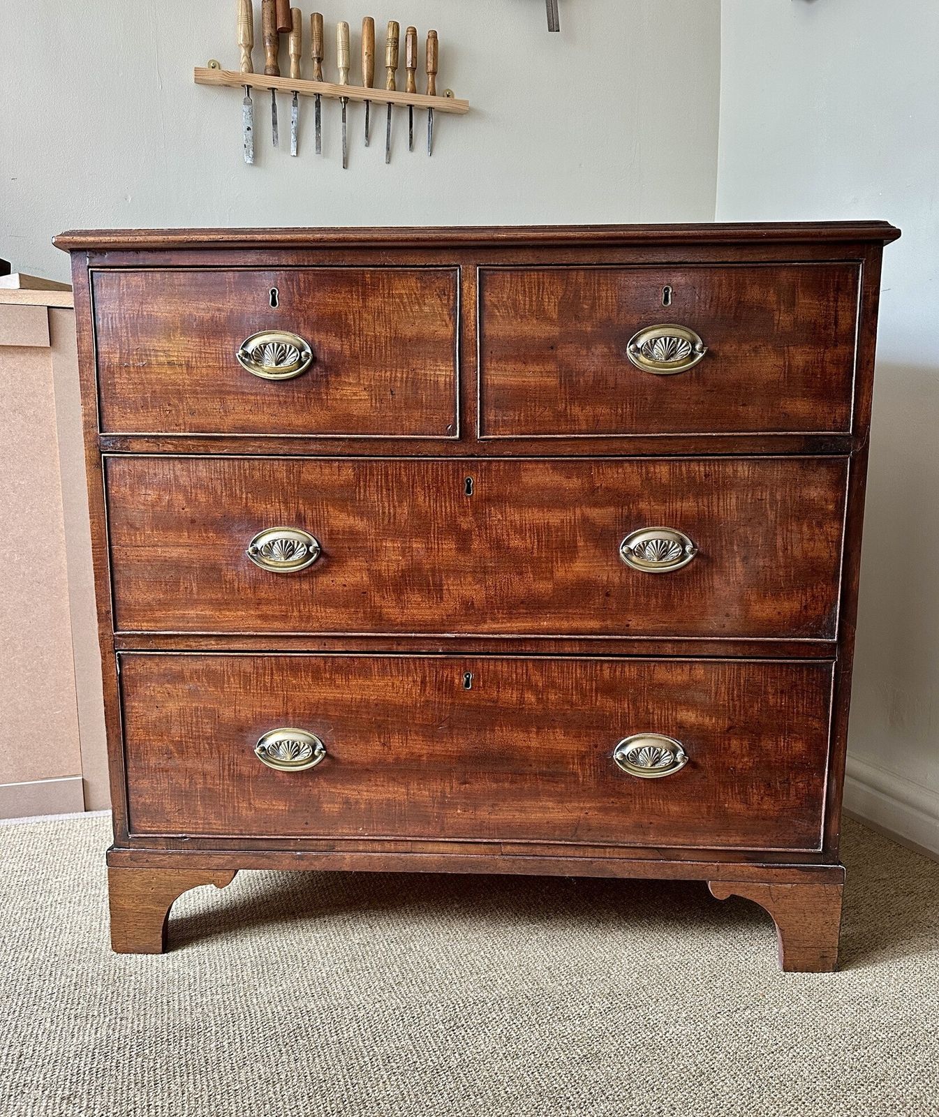 Small Chest Of Drawers Mahogany 92cm Wide photo furniture