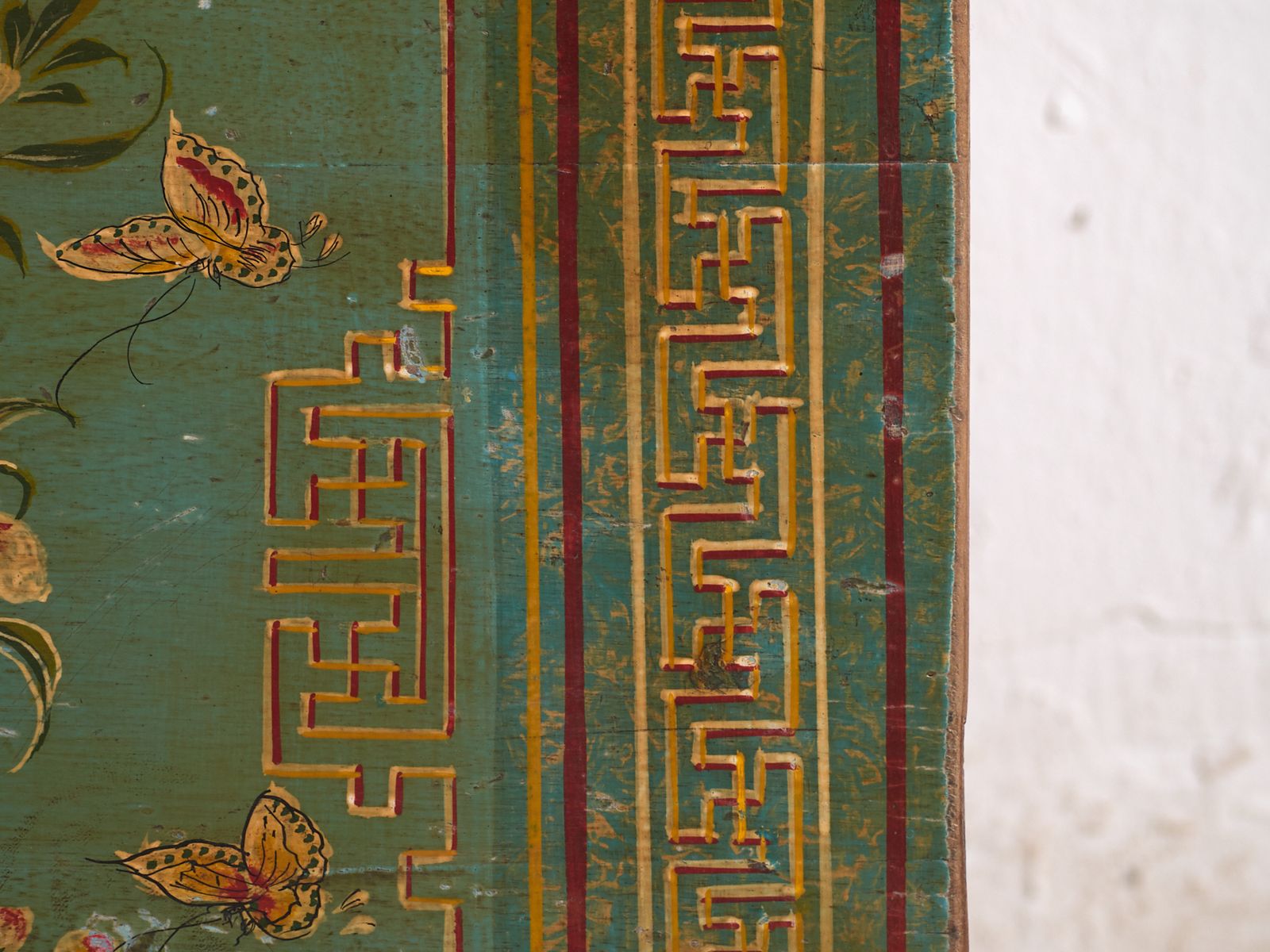 Antique Painted Chinese Trunk In Pine Wood – China, C.1900 photo buy