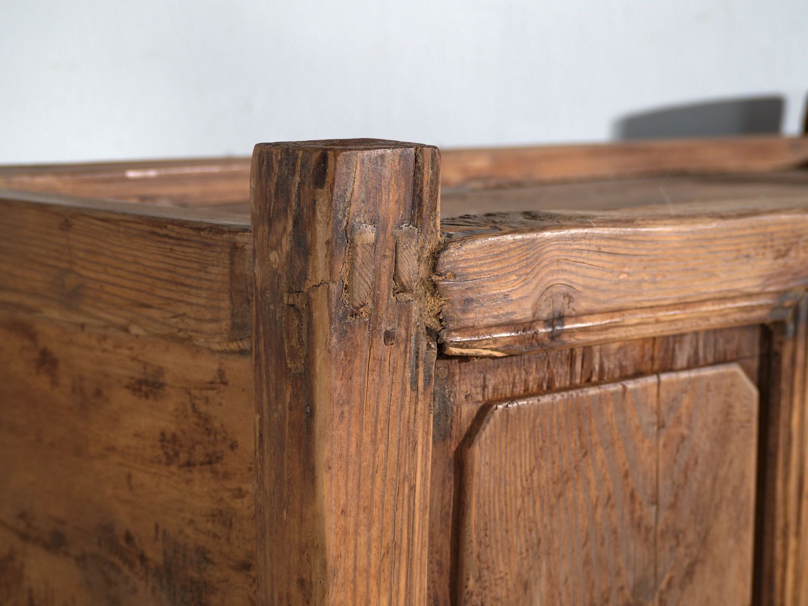Antique Tall Cabinet In Pine Wood – Lanzhou, C.1900 photo furniture