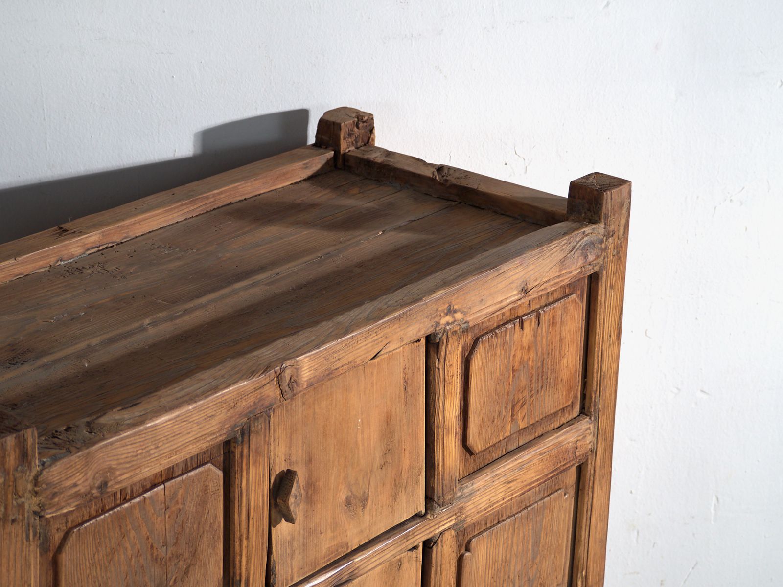 Antique Tall Cabinet In Pine Wood – Lanzhou, C.1900 photo for sale