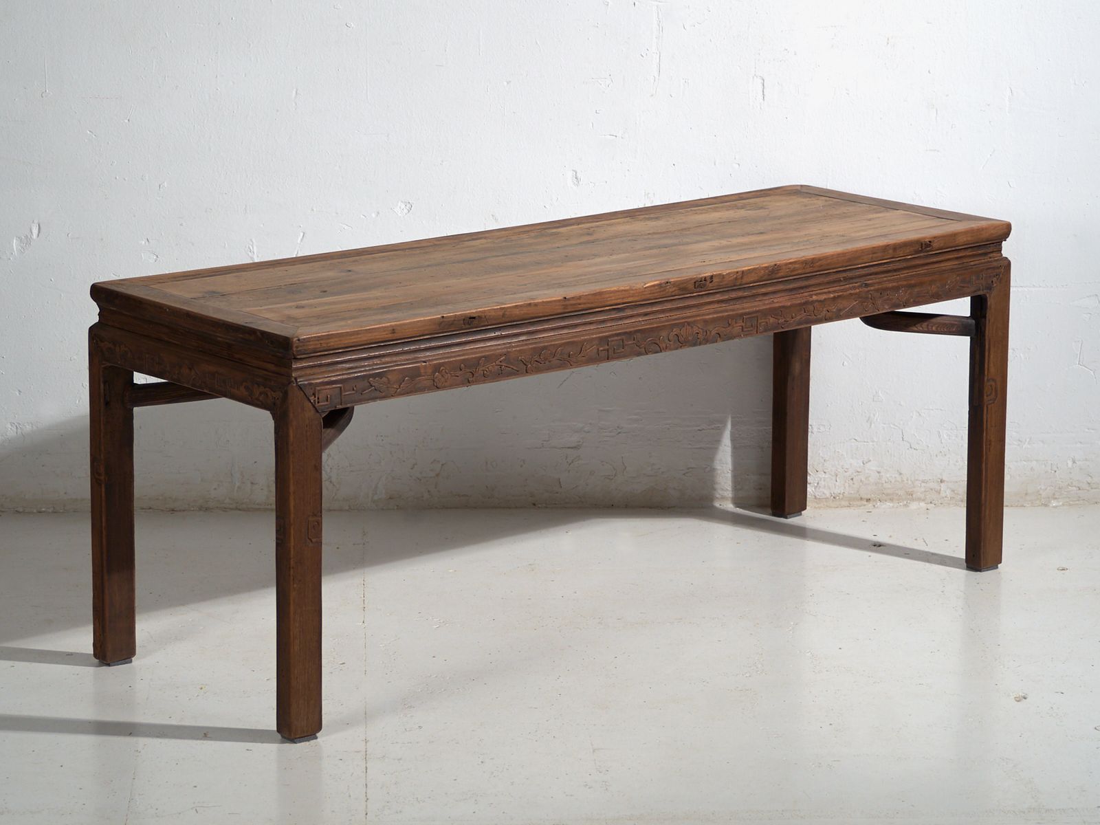 Antique Long Bench Table In Pine Wood – China, Circa 1900