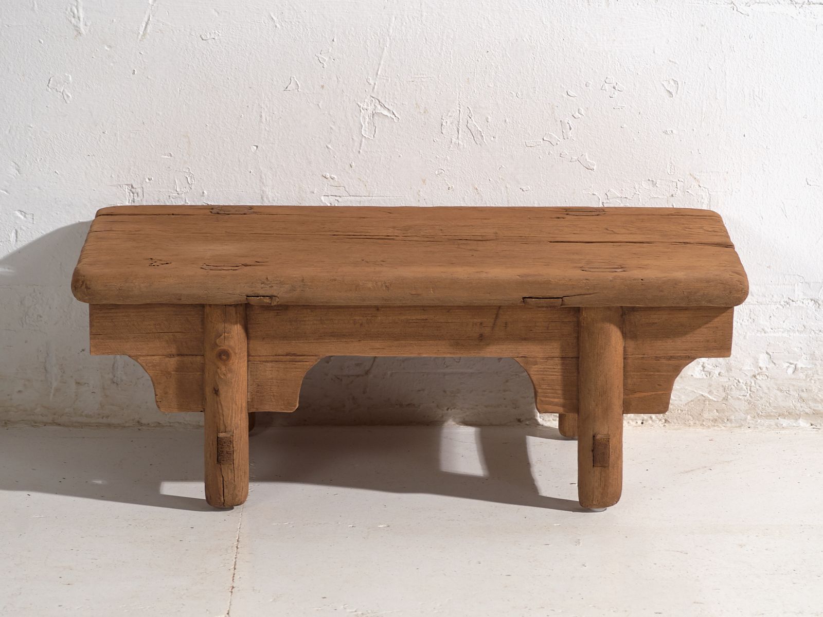 Antique Low Table In Pine Wood – China, Circa 1930 photo vinterior