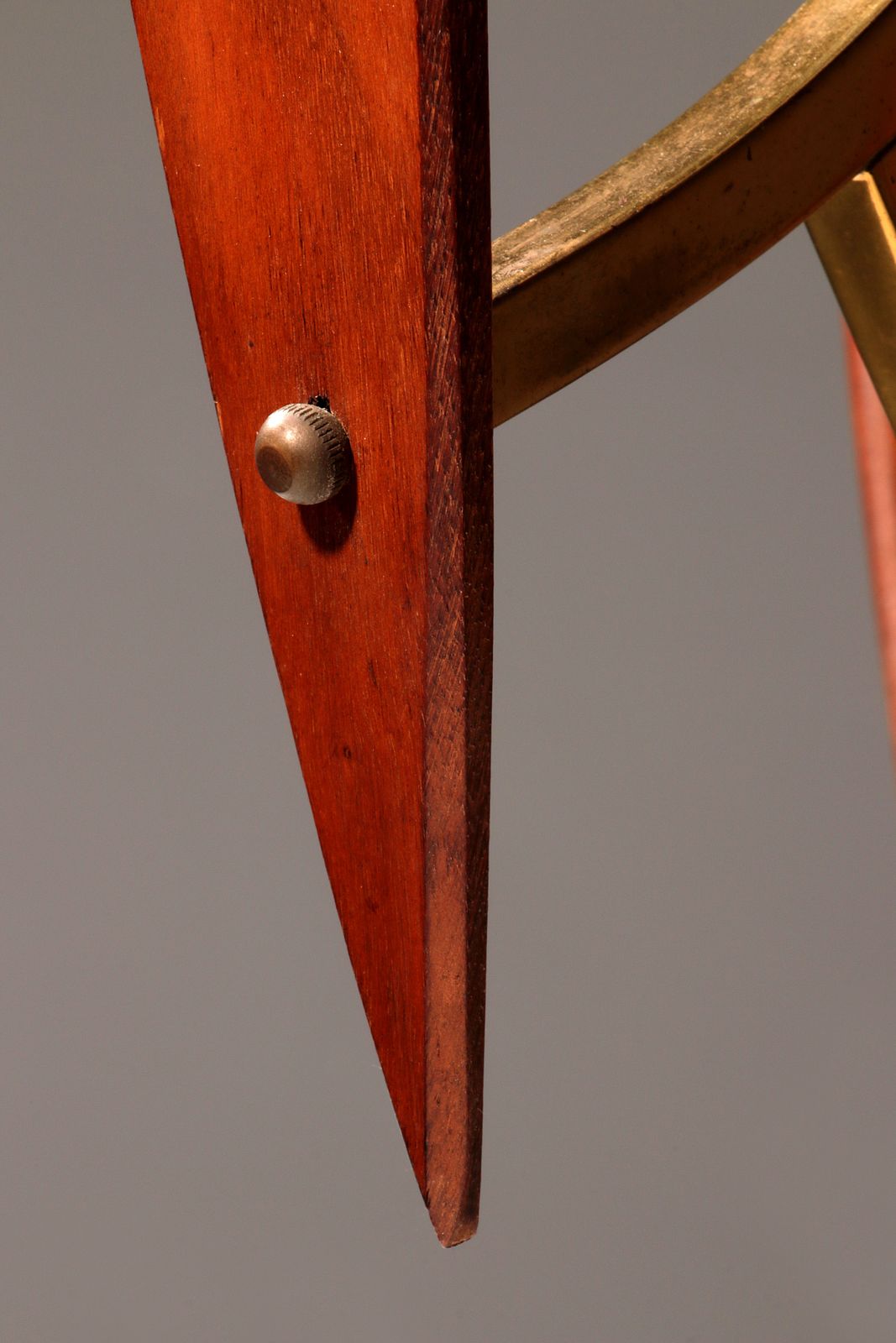 photo furniture Biomorphic Table Lamps By Masjestic Lamp.Co USA Walnut And Brass 1960