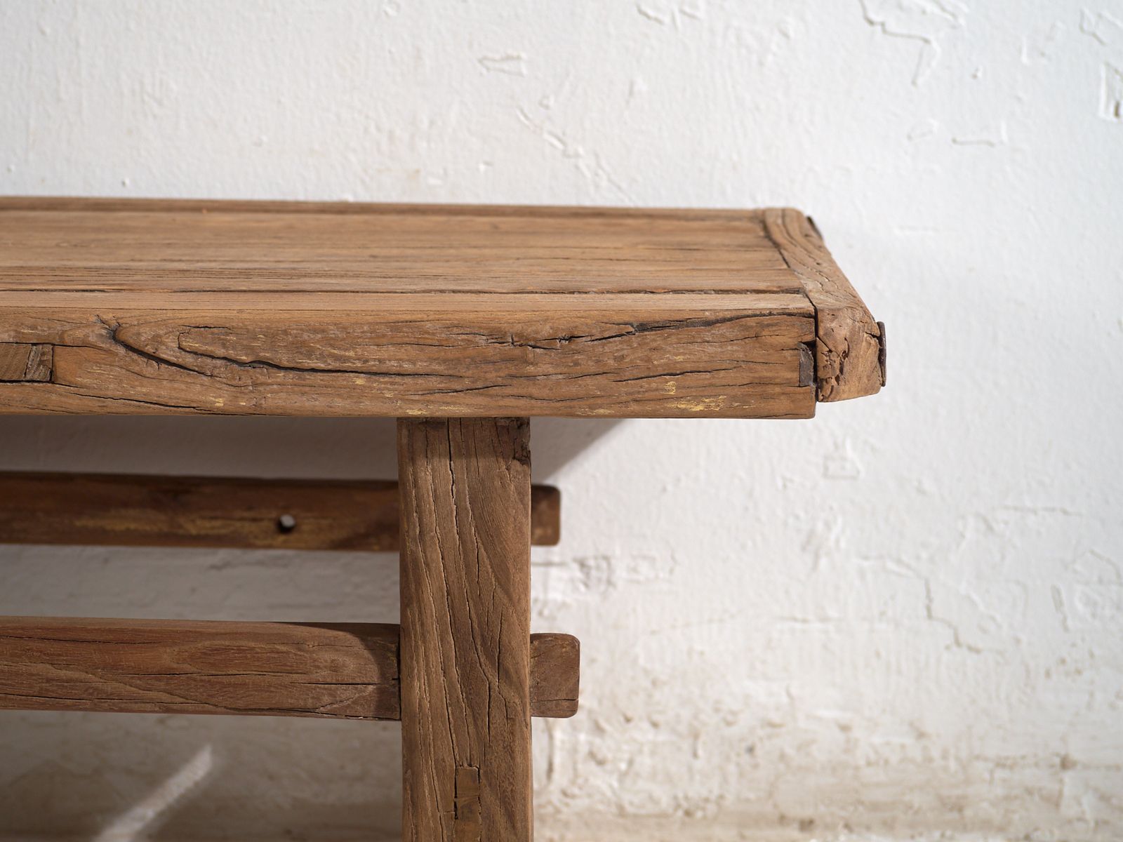 Antique Low Table In Pine Wood – China, Circa 1930 photo vinterior