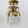 Palwa kristallen plafondlamp van Ernst Palme, messing ananas, ca. jaren 1960, Duitsland photo for sale