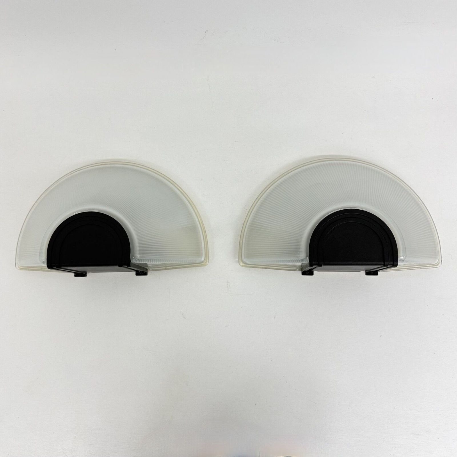 Set Of 2 Glass Prisma Wall Lamps Mega , 1980s , Italy