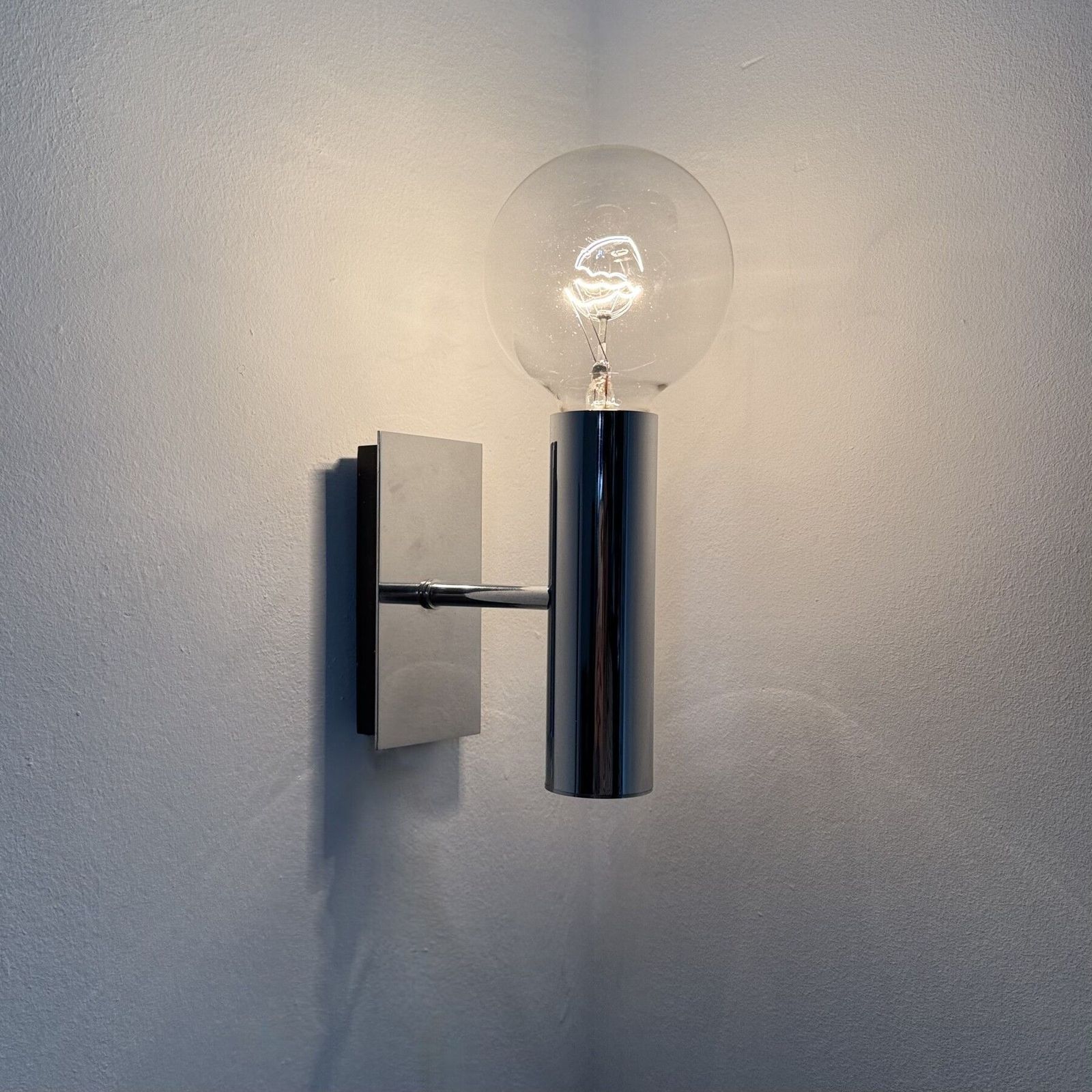 Vintage Hustadt Leuchten Chrome Wall Lamp Spot , 1970s , Germany photo furniture
