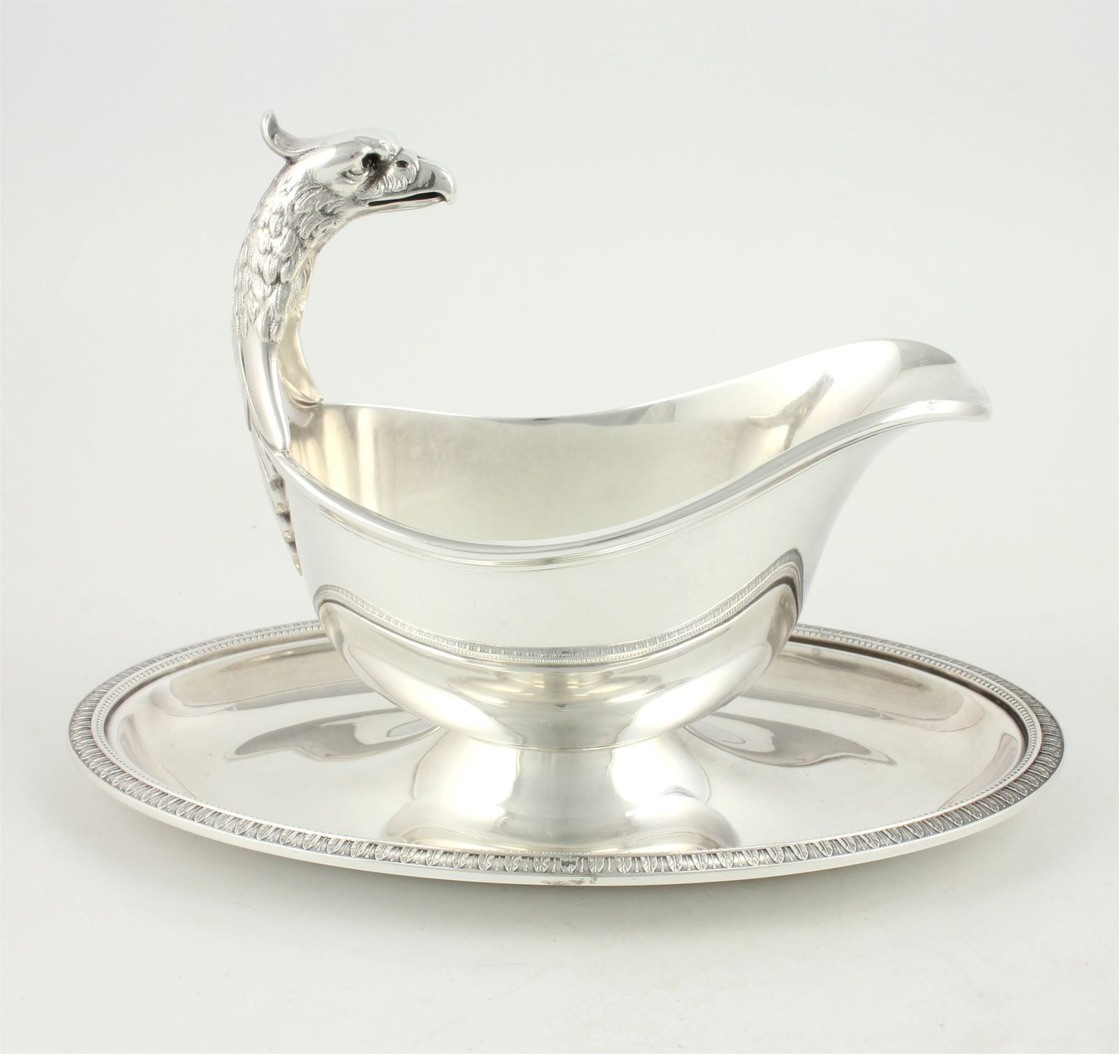 Silver Plate Christofle Gallia Eagle Sauce Boat. French Gravy Sauciere.