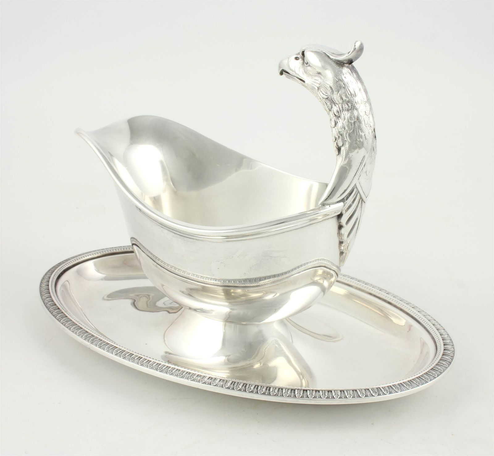 Silver Plate Christofle Gallia Eagle Sauce Boat. French Gravy Sauciere. photo Home Decor