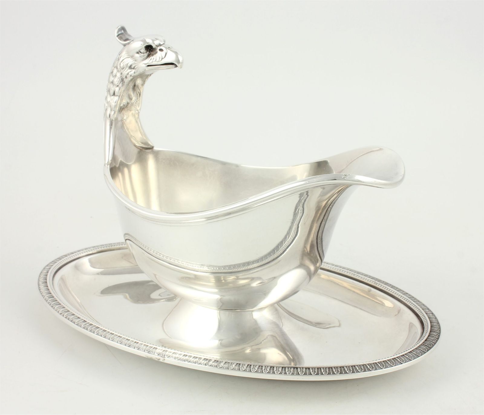photo vintage Silver Plate Christofle Gallia Eagle Sauce Boat. French Gravy Sauciere.
