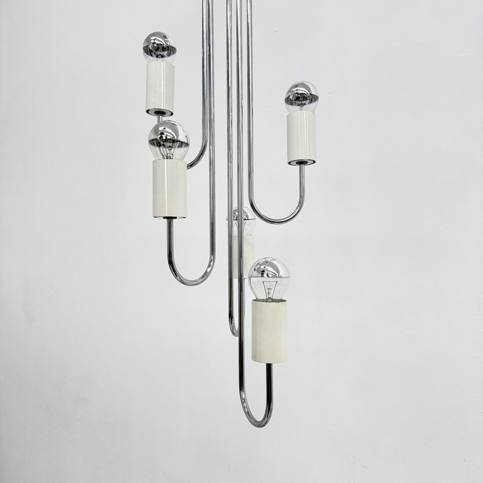 Mid Century Hanging Lamp By Gaetano Sciolari , 1970s , Italy photo vintage