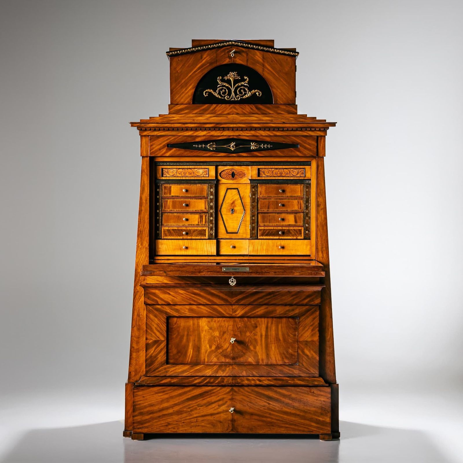 Biedermeier Pyramid Secretary, Berlin Circa 1810