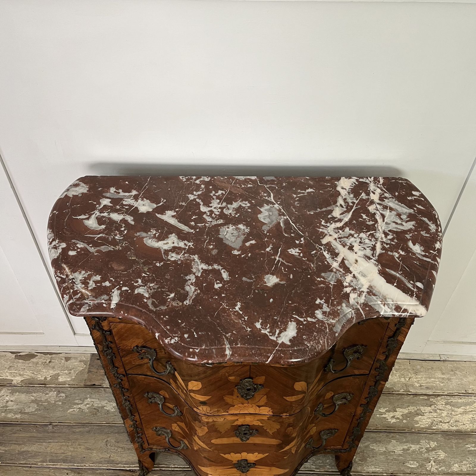 Furniture Antique Rosewood Marquetry Chest Of Drawers photo