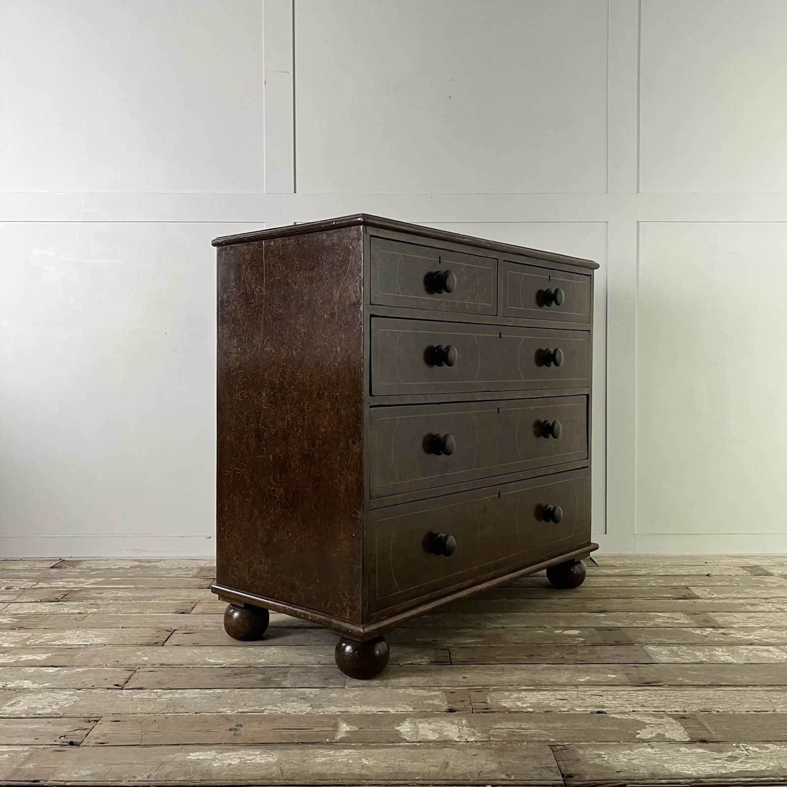 Antique Painted Pine Chest Of Drawers photo vinterior