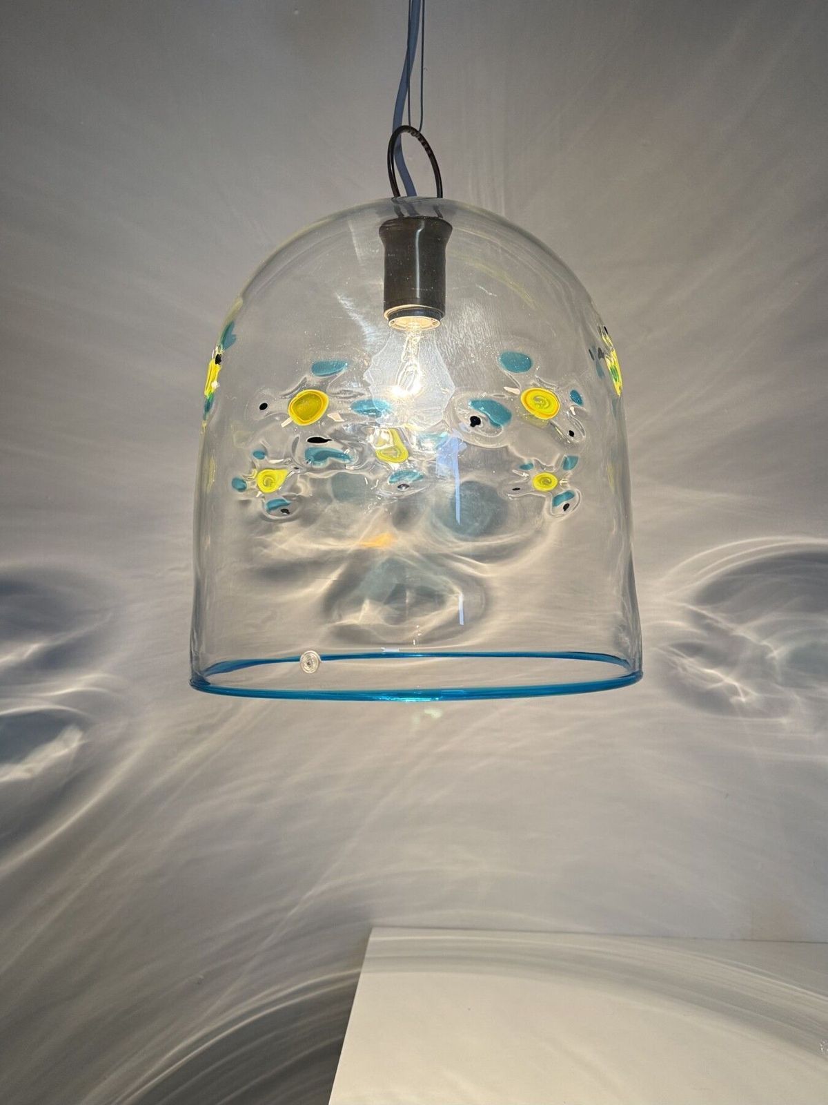 Mid-Century design La Murrina glazen hanglamp bloemen, jaren 1970, Italië photo furniture