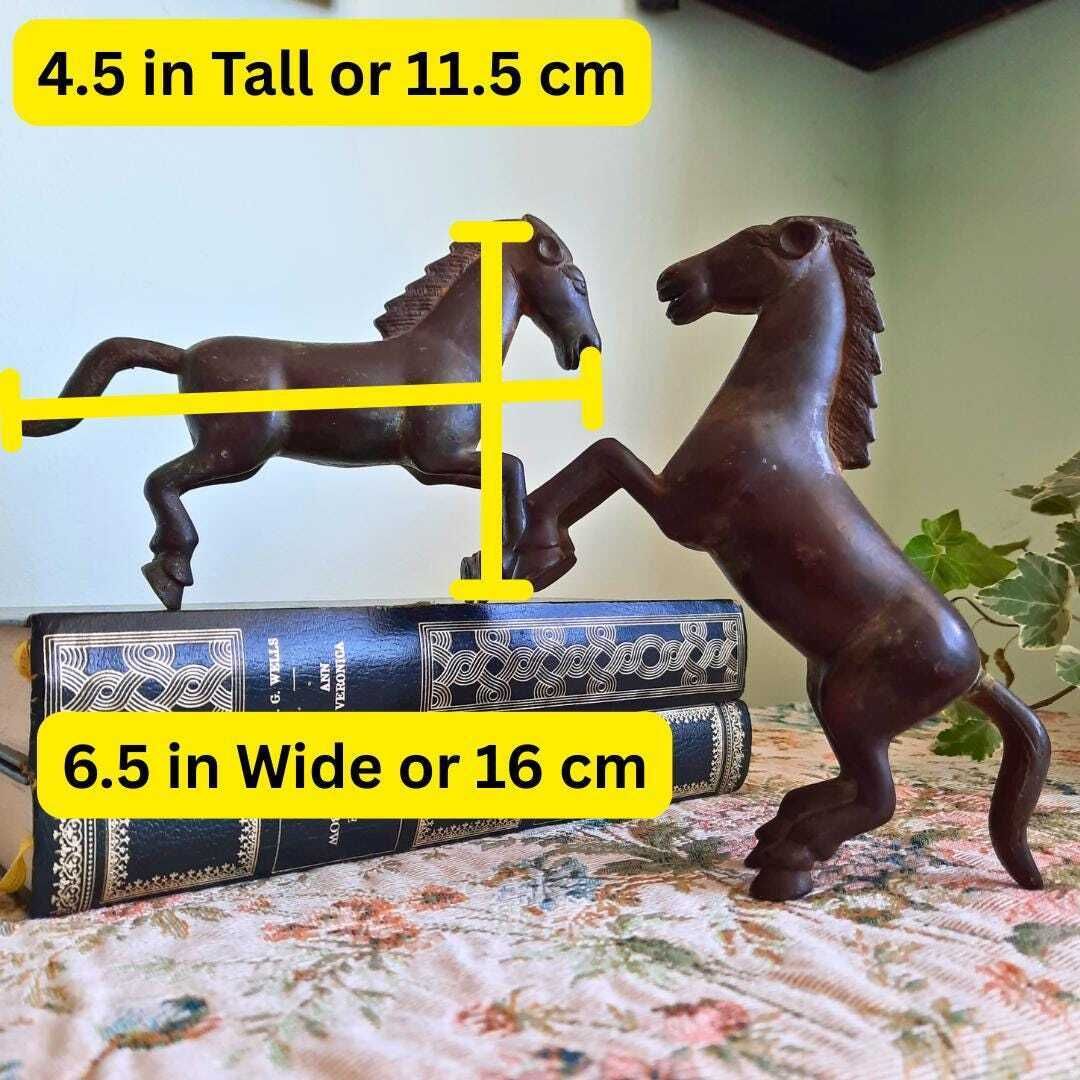 Mid Century Chinese Tang Style Bronzed Metal Galloping Horses Pair photo for sale