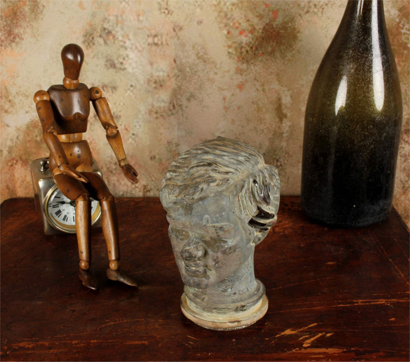 French Copper Head Factory Mould. Bella Male Doll Figure. Vintage Curio photo vintage
