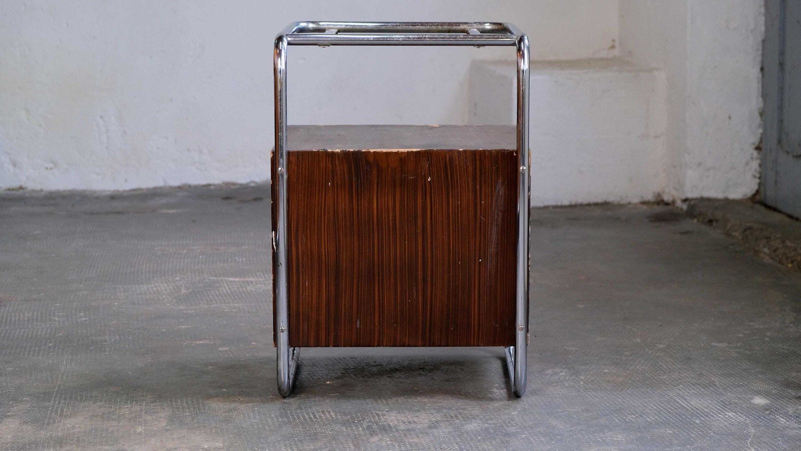 Bauhaus Bedside Table With Wood Painting #10 photo Furniture