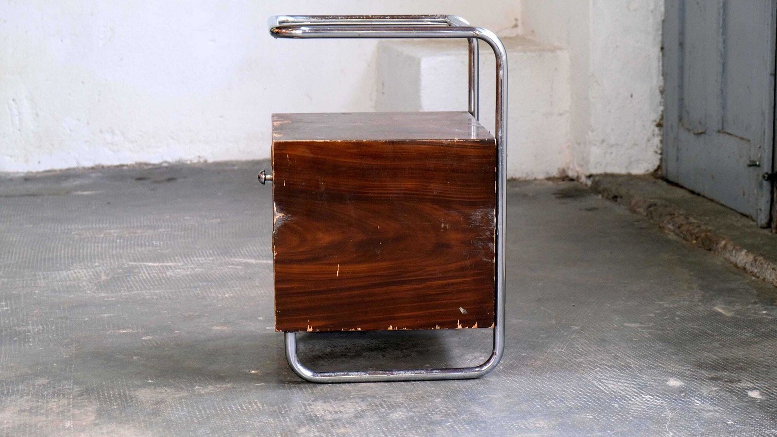 Bauhaus Bedside Table With Wood Painting #10 photo 596.0