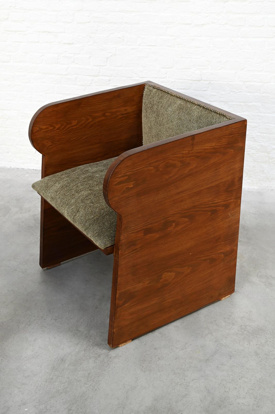 Pair Of Swedish Modern Armchairs, Sculptural Pine, Sweden, 1940s photo furniture