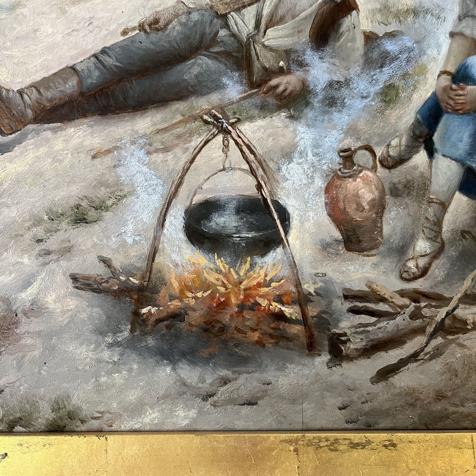 Pair Of Antique Oil On Boards Signed. R Palnay photo vinterior