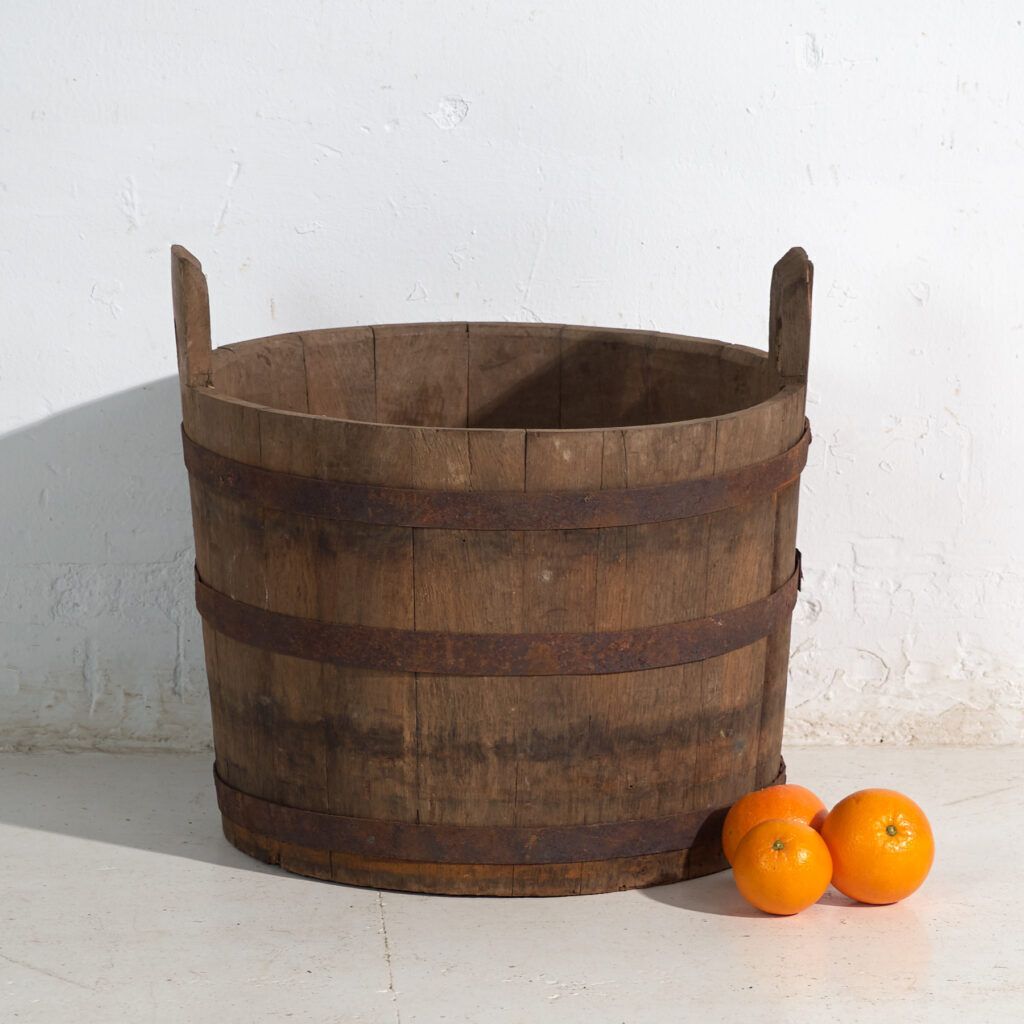Antique Wooden Barrel With Iron Straps – Central Europe, Circa 1920 photo buy